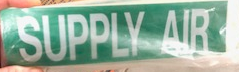 SUPPLY AIR STICKER 2X8